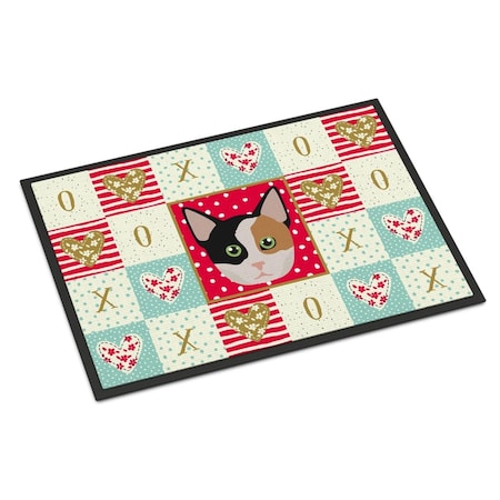 Carolines Treasures 24 x 36 in. Munchkin Cat Love Indoor or Outdoor Mat CK5134JMAT